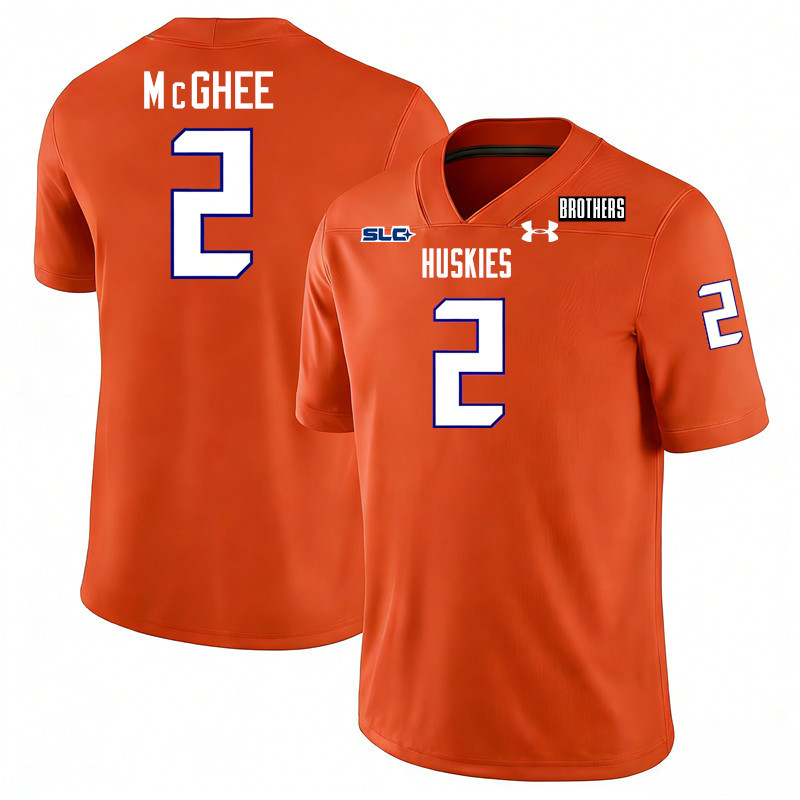 Houston Christian Huskies #2 Zayteak McGhee College Football Jerseys,Uniforms-Orange